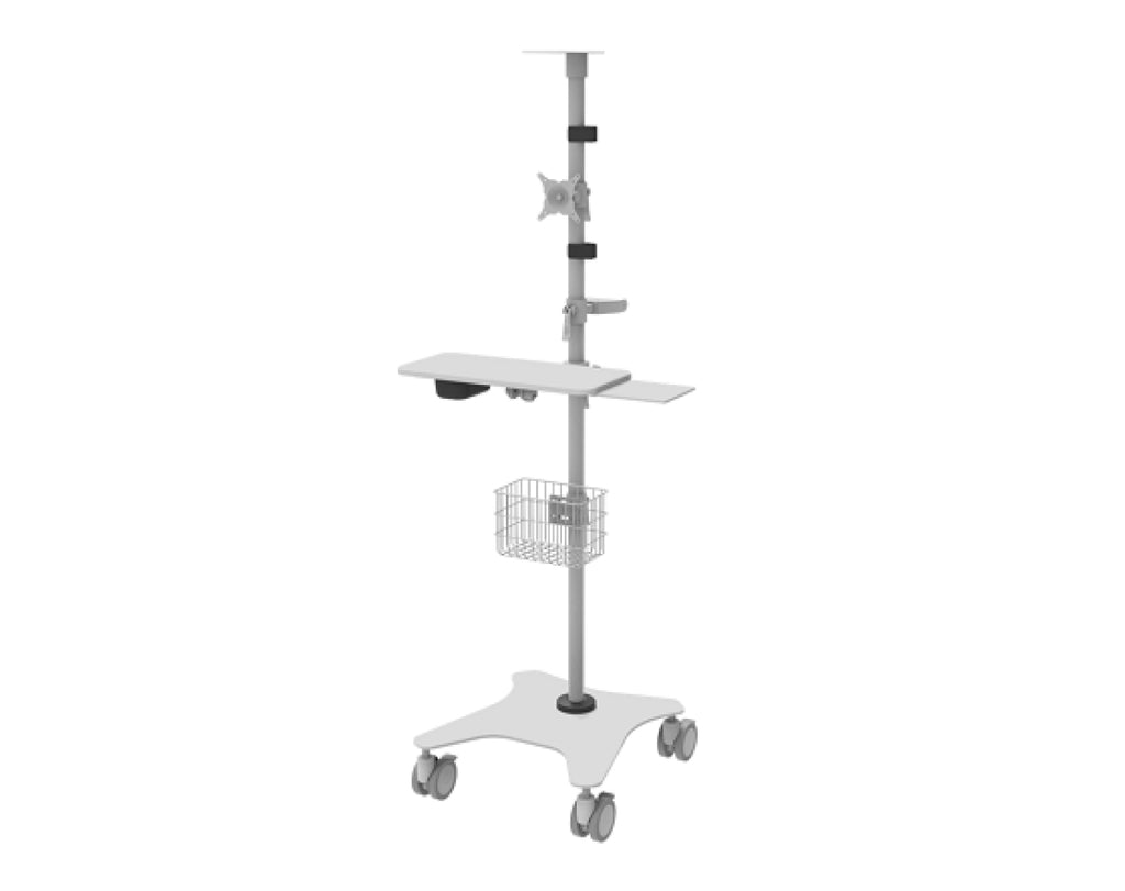 Modular Telehealth Cart with Adjustable Work Surface