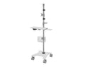 Modular Telehealth Cart with Adjustable Work Surface