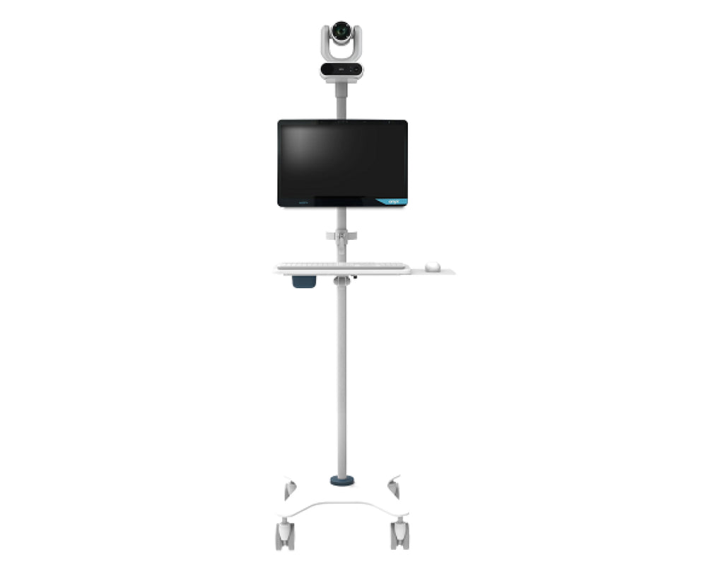 Modular Telehealth Cart with Adjustable Work Surface