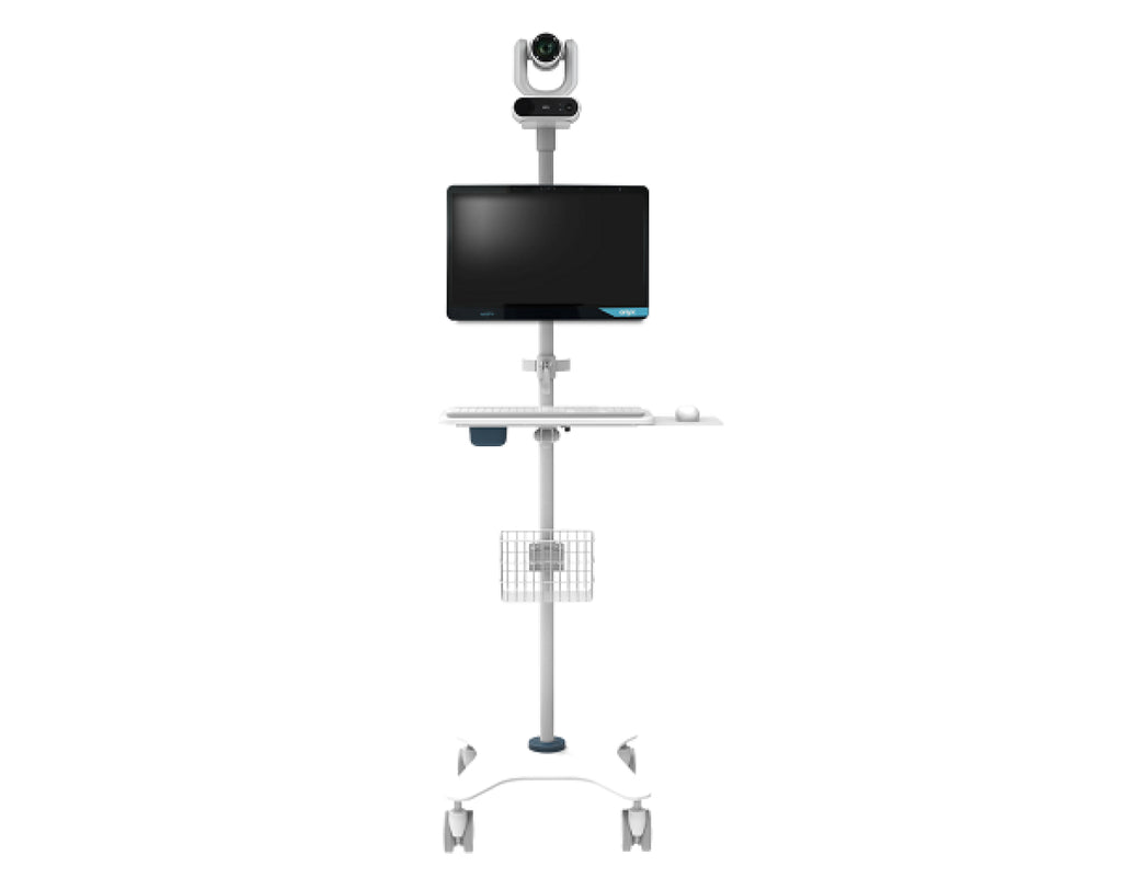 Modular Telehealth Cart with Adjustable Work Surface