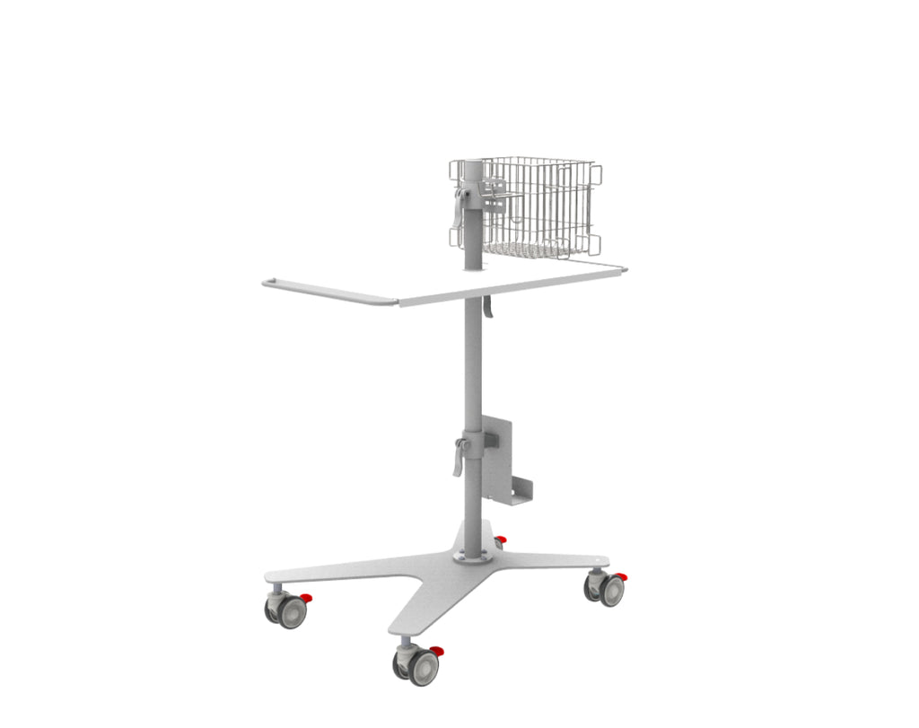 Medical Cart with Adjustable Tabletop for Printers