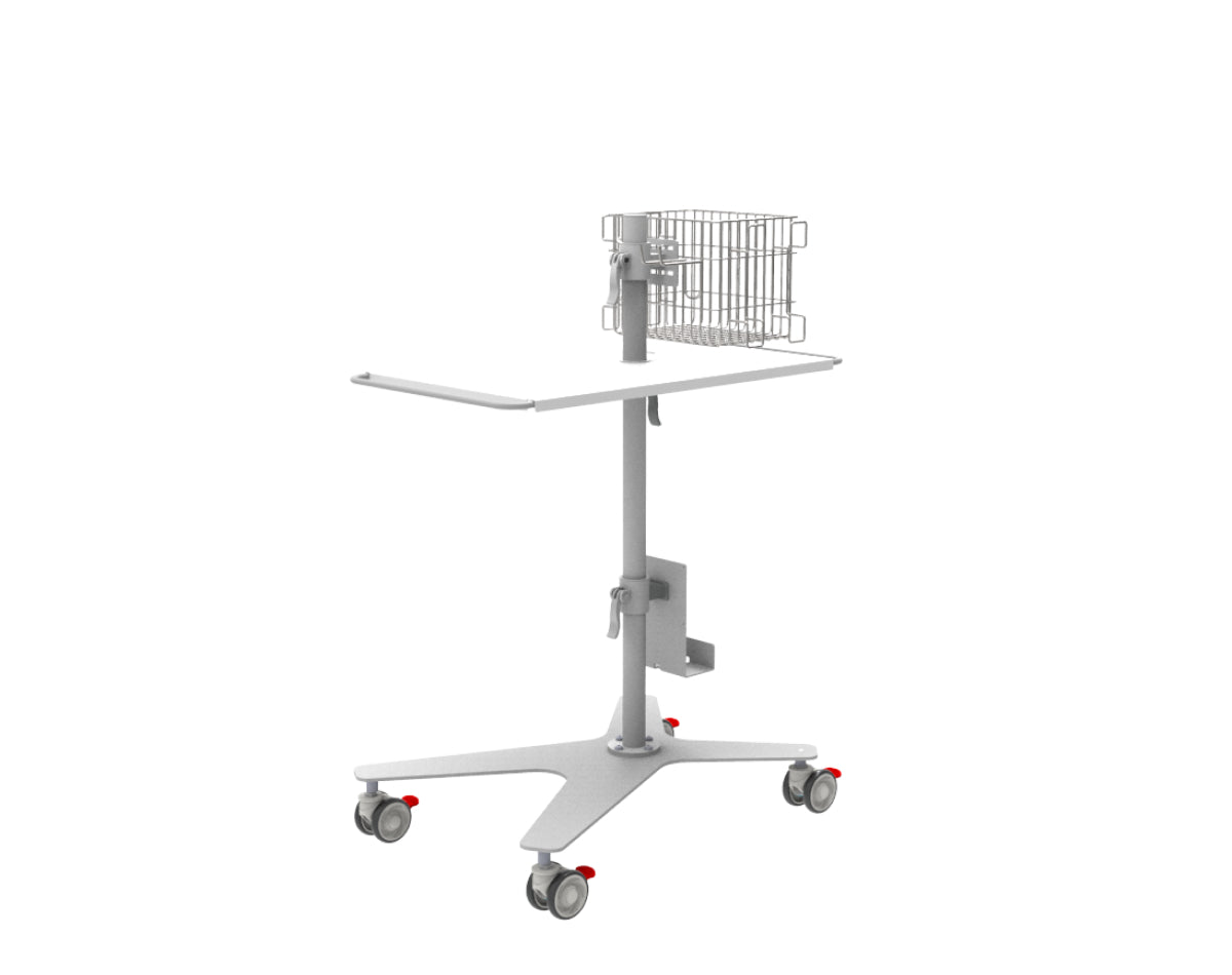 Medical Cart with Adjustable Tabletop for Printers