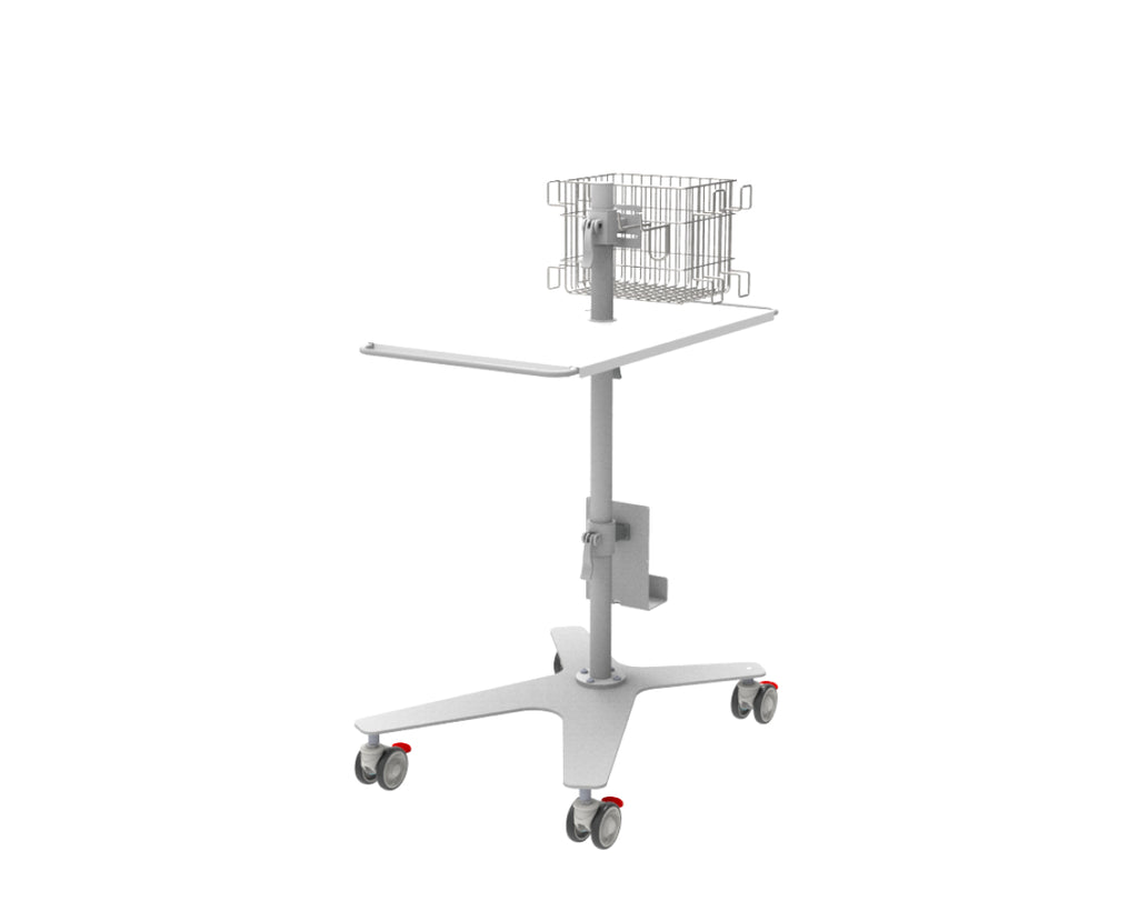 Medical Cart with Adjustable Tabletop for Printers