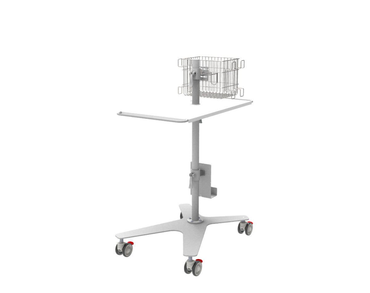 Medical Cart with Adjustable Tabletop for Printers