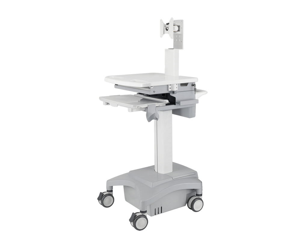 Advanced Medical Cart with Sliding Keyboard Tray