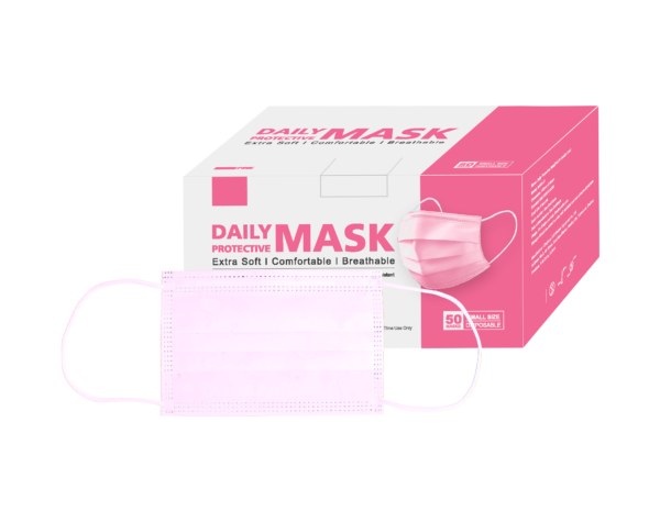 a 3 PLY KIDS FACE MASK PINK